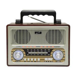 Supersonic SC-1198BT Vintage Retro 3-Band Rechargeable FM Radio +Bluetooth +USB